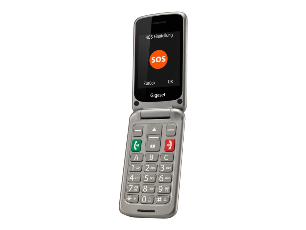 Gigaset GL590 - Dual Sim Funktionstelefon i Titansølv
