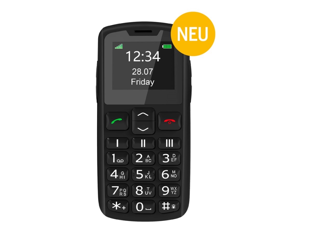 Bea Fon Silver Line Sl230   Funktionstelefon   Microsd Slot   Lcd Skærm   128 X 160 Pixels   Rear Camera   Sort fra Bea-fon Mobile