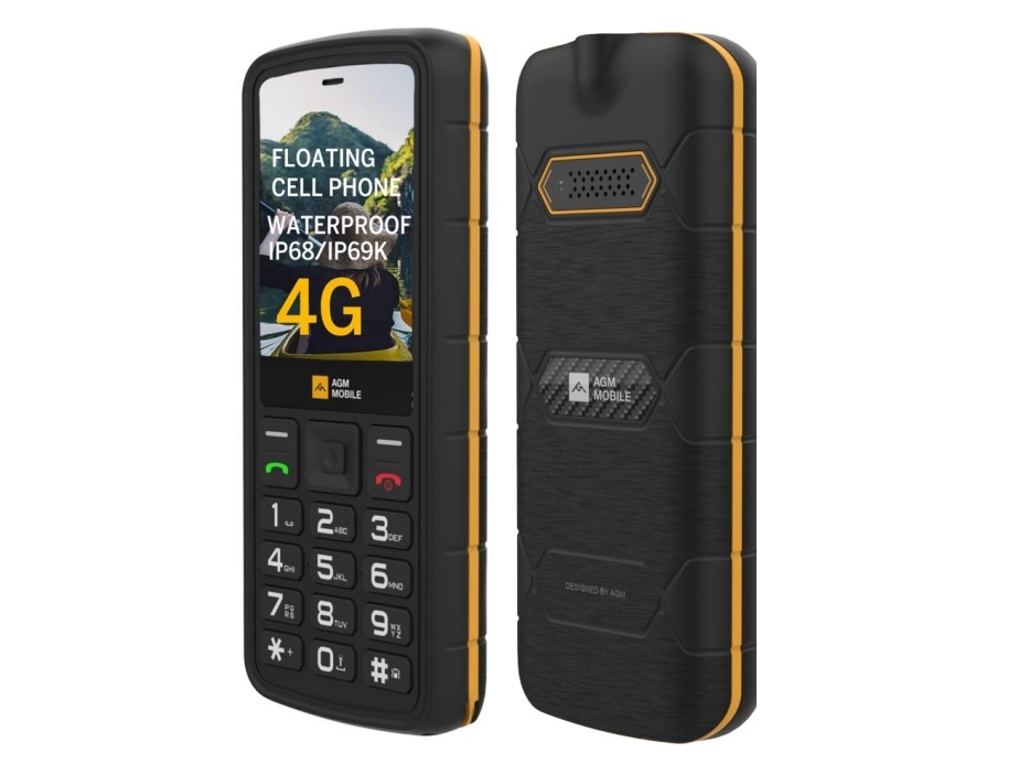 M9f, Menu, Dual Sim, 6,1 Cm (2.4"), 2 Mp, 1000 Mah, Sort, Orange fra Agm