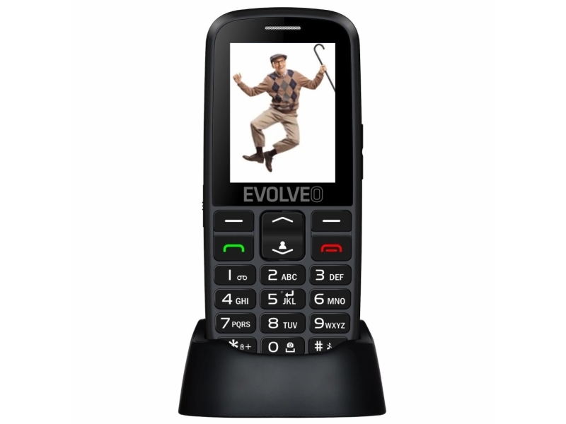 Easyphone Eg, Menu, 6,1 Cm (2.4"), Bluetooth, 900 Mah, Sort fra Evolveo