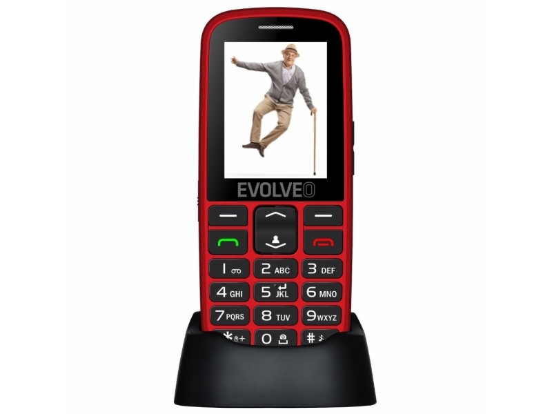 Easyphone Eg, Menu, 6,1 Cm (2.4"), Bluetooth, 900 Mah, Sort, Rød fra Evolveo