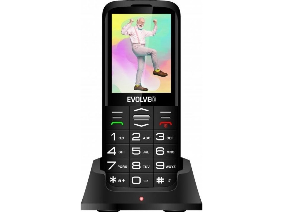 Easyphone Xo, Mobiltelefon Til Seniorer Med Ladestander (sort) fra Evolveo