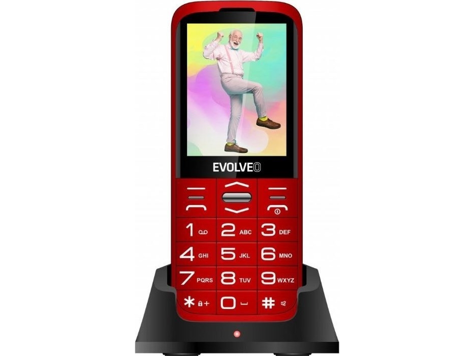 Easyphone Xo, Mobiltelefon Til Seniorer Med Ladestander (rød) fra Evolveo
