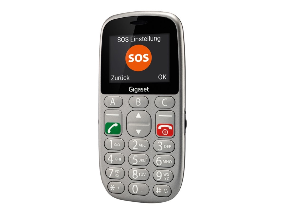 Gigaset Gl390   Funktionstelefon   Dual Sim   Ram 32 Mb   Intern Hukommelse 32 Mb   Microsd Slot   220 X 176 Pixels   Rear Camera 0,3 Mp   Titansølv fra Gigaset Communications
