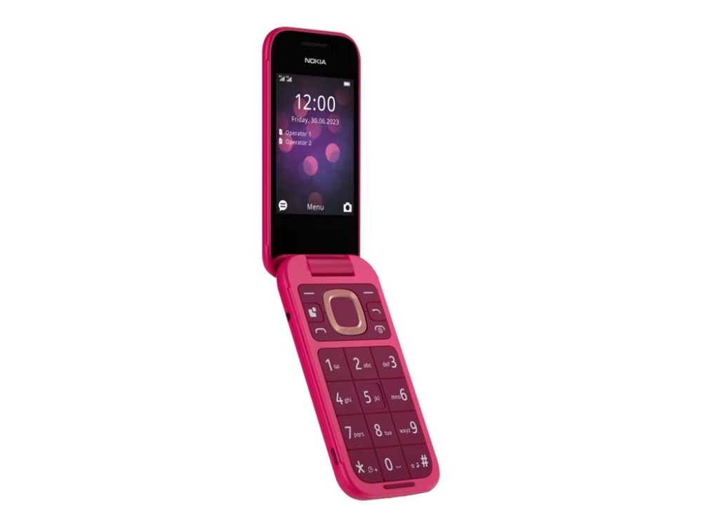 2660 Flip   4g Funktionstelefon   Dual Sim   Ram 48 Mb   Intern Hukommelse 128 Mb   Microsd Slot   Rear Camera 0,3 Mp   Pop Pink fra Nokia