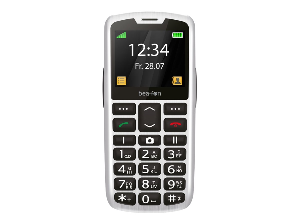 Bea Fon Silver Line Sl260   Funktionstelefon   Microsd Slot   Lcd Skærm   176 X 220 Pixels   Rear Camera 0,3 Mp   Sølv Sort fra Bea-fon Mobile
