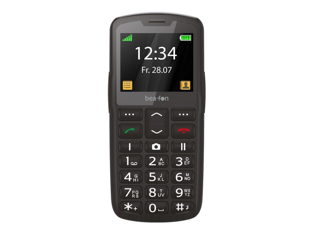 Bea Fon Silver Line Sl260 Lte   4g Funktionstelefon   Microsd Slot   Lcd Skærm   176 X 220 Pixels   Rear Camera 0,3 Mp   Sort Sølv fra Bea-fon Mobile