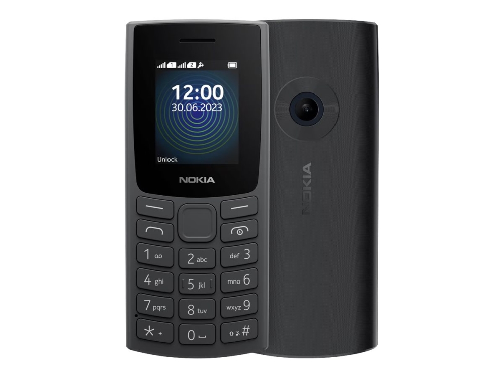 110 (2023)   Funktionstelefon   Dual Sim   Microsd Slot   Rear Camera 0,08 Mp   Brunsort fra Nokia